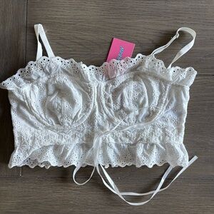 Edikted White Eyelet Lace Camisole